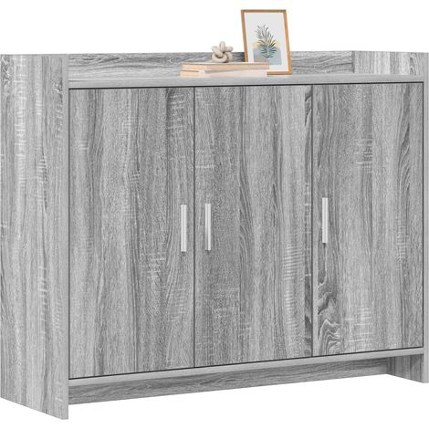 Credenza Madia Buffet Sonoma grigio 98,5 x 33 x 80 cm Legno ingegnerizzato CDS53106 (1/5)