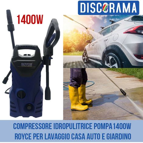 COMPRESSORE IDROPULITRICE POMPA 1400W ROYCE PER LAVAGGIO CASA AUTO E GIARDINO (1/5)