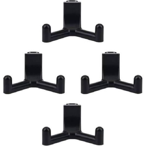4 crochets à outils compatibles avec Lifetime Shed, organiseur de garage en plastique ABS, crochet pour outils de jardin, accessoires pour abri de jardin (noir)