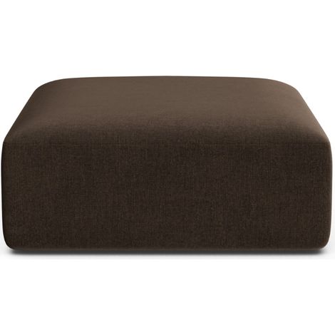Pouf en velours chocolat (1/5)