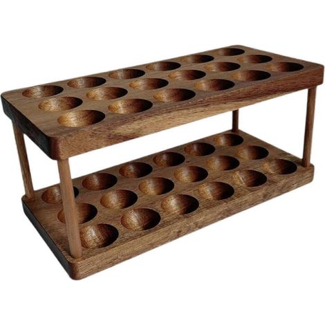 Étagère à œufs en bois portable pour la collecte des œufs, idéale pour les comptoirs de supermarché et de garde-manger - FFY (1/4)