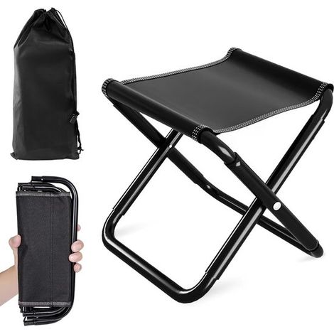 Poggiapiedi da 30 cm, sgabello da campeggio, sgabello da balcone portatile con borsa per il trasporto, mini sgabello da campeggio, piccolo sgabello pieghevole portatile, sgabello da giardino pieghevol (1/5)