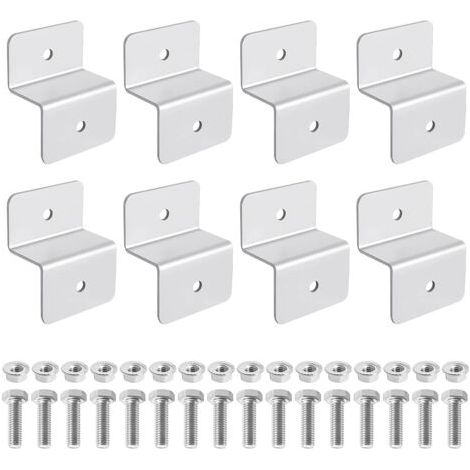 Panneau Solaire en Z, 8Pcs Panneaux Solaire Support en Aluminium Conviennent aux Véhicules Récréatifs aux Toits, Montage de Panneau Solaire Adopte un Design en Forme de Z(avec 16 Écrous et 16 Boulons) (1/5)