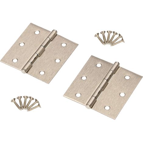 KOTARBAU Lot de 2 charnières universelles en nickel galvanisé 65 x 65 mm (1/5)
