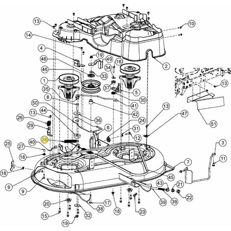 MTD – Ressort pour tondeuse à gazon 750 x 4.77 – Accessoire pour tracteur de pelouse – Compatible LT1 NS92 – SKU 73204629 (1/2)