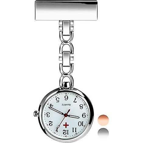 Montre de poche broche infirmière - Montre à quartz à suspendre pour médecins, mères, pères, hommes, femmes, garçons et filles (1/5)