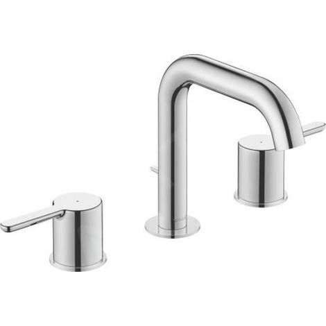 Robinet de lavabo à 3 trous C.1 avec sortie de 140 mm et ensemble de vidage chromé (1/2)
