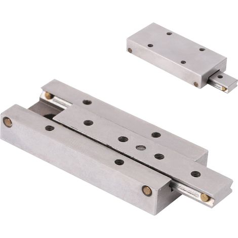 Table coulissante linéaire manuelle axe X 20x45mm guide à billes platine rectifiée acier Cr12 CY2045 (1/5)