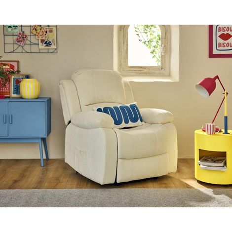 Armand - fauteuil relax électrique en velours côtelé - beige (1/5)