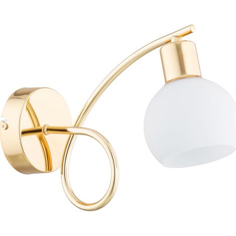 Applique ERYKA oro con diffusore bianco 1xE14 10W Alfa