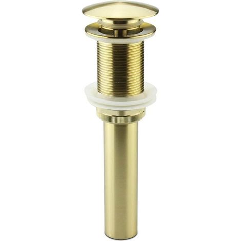 [JAMAIS UTILISÉ]Bouchon de vidange d'évier de robinet de lavabo en or sans trop-plein, vasque de lavabo escamotable (1/4)