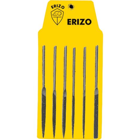 Ensemble de limes aiguilles ERIZO de 6 pièces au design ergonomique.