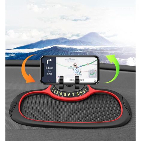 Support de Téléphone Portable pour Voiture, Tapis Antidérapant, Tableau de Bord, Rotatif à 360° (1/5)