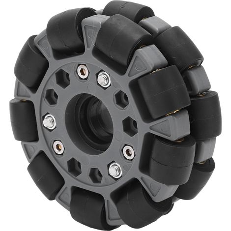 Roue omnidirectionnelle double en plastique de 100 mm, charge admissible de 20 kg, pour kit robotique de plateforme 14049 (1/5)