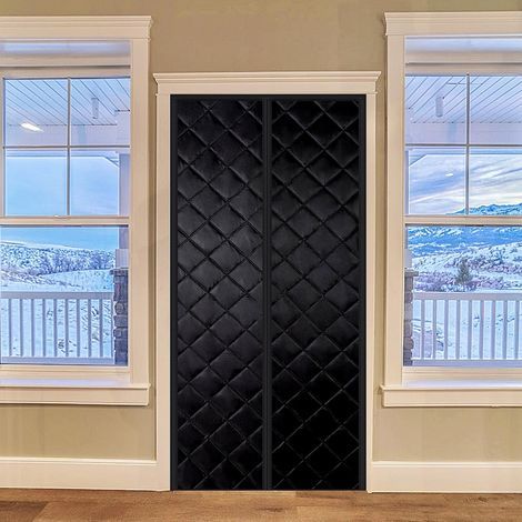 Rideau de porte isolant thermique 70 x 200 cm – Tissu PU durable – Imperméable et coupe-vent – Réduit bruit et pertes de chaleur (1/5)
