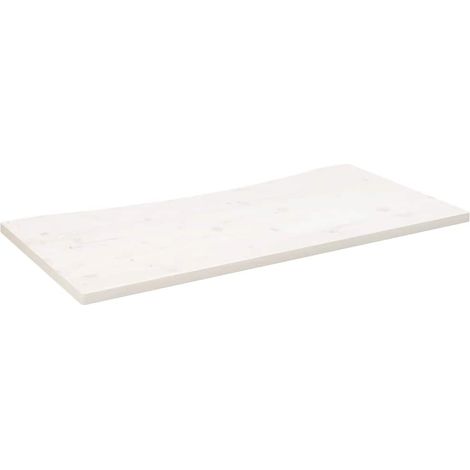Maison Exclusive - Piano Scrivania Bianco 110x55x2,5 cm in Legno Massello di Pino