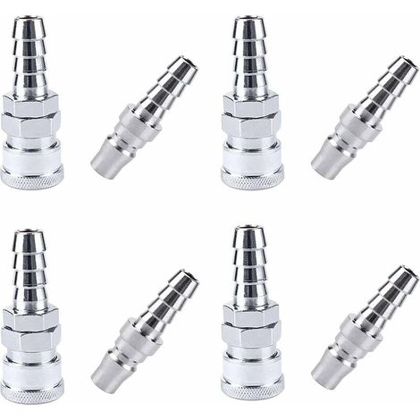 8 piezas de conexión rápida para manguera de aire comprimido (SH20 + PH20) para compresor de manguera de aire comprimido de 9 mm. (1/5)