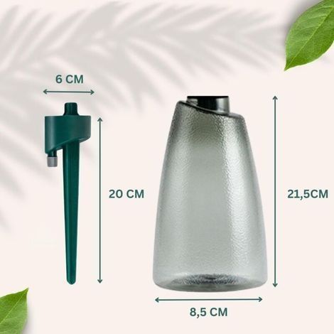 Automatisches Bewässerungsset mit 3-facher Tropfbewässerung, inklusive Flasche, ideal für Zimmerpflanzen, Balkon, Garten und Büro. (1/4)