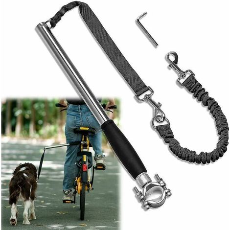 Laisse de vélo rétractable pour chien, laisse de vélo mains libres pour chiens de compagnie (1/4)