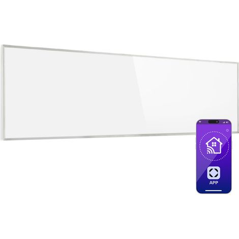 Klarstein – Radiateur infrarouge mural 600W – Chauffage silencieux sans CO2 – Design extra plat pour salle de bain – Contrôle via application mobile (1/5)