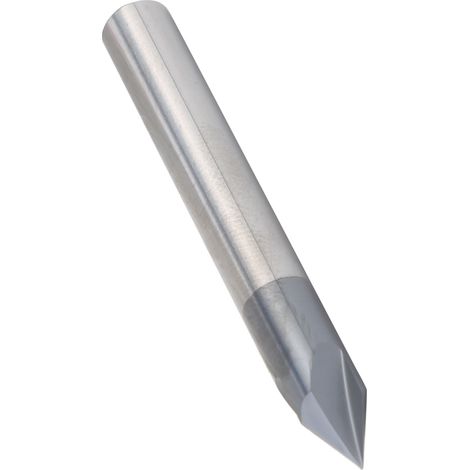 Fasenfräser, 3 Schneiden, 60°-Fräser, Wolframstahl, CNC-Fräs- und Polierfräser, D6 x 60° x 50L (1/5)