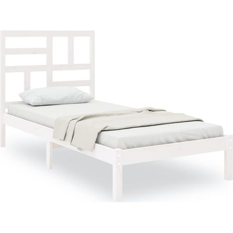 Maison Exclusive - Massivholzbett ohne Matratze Weiß 75x190 cm