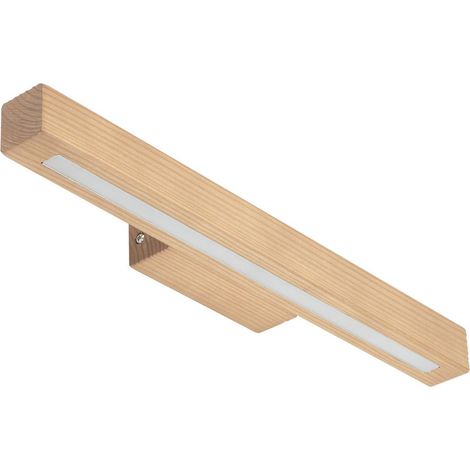 Lampe tableau LED bois métal 3000 K blanc chaud 988 lm 46 cm de large pin oblong moderne (1/5)