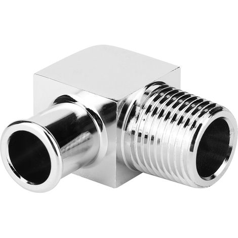 Raccord de tuyau de chauffage en alliage d'aluminium, coude à 90 degrés, filetage NPT 1/2 pouce vers embout cannelé 5/8 pouce (1/5)