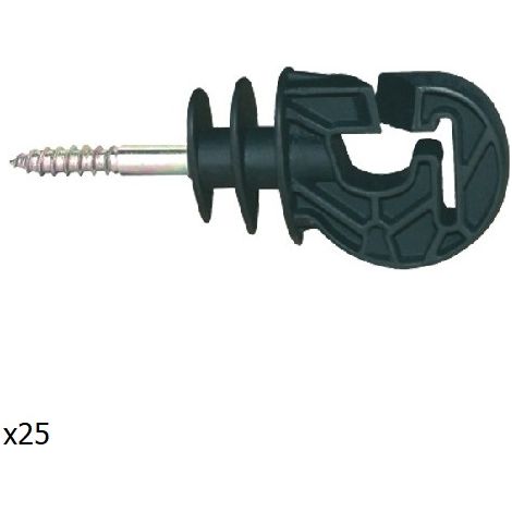 Insprovette Insulateur de fil pour filetage / ruban adhsif, 20 mm, p»le de bois, sac 25 isolateurs