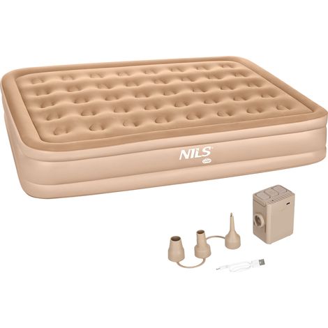 NC2808 materasso matrimoniale king size beige + pompa elettrica Nils Camp (1/4)