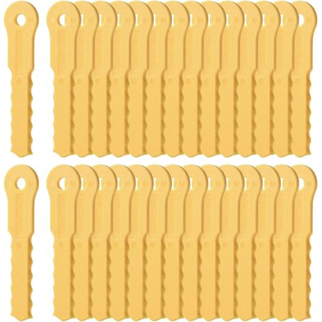 30 Pcs Lames en nylon de rechange Weed Eater Bladed 70289A Lames de rechange compatibles avec la tête de coupe-bordures à 3 lames Weed Warrior Push-N-Load et la tête Pivotrim Hybrid 2-N-1 (1/5)