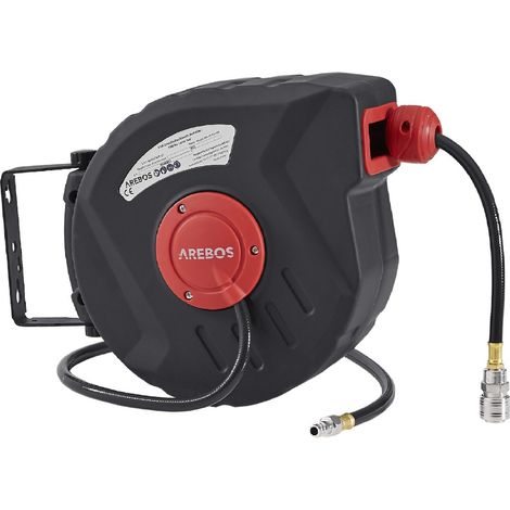 AREBOS Compressed Air Hose Reel Automatic Tube Hose Reel Drum 10 m