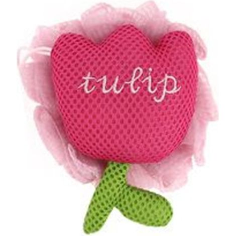 Cleafe - Spugna Doccia A Rete Bagno Esfoliante Pelle Corpo Con Fiore Di Tulipano Rosa 10771 - (1/5)