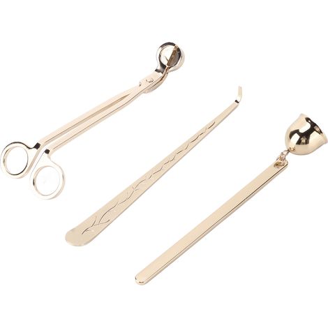 Coupe-mèche en acier inoxydable, accessoire de bougie durable avec crochet pour mèche, extincteur, cadeau pour les amateurs de bougies. (1/5)
