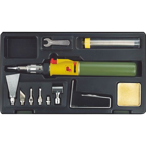 Proxxon – Soudeur à gaz réglable MGS MICROFLAM – Allumage piezo, température de flamme jusqu'à 1300° – Pour soudure, découpe et pyrogravure