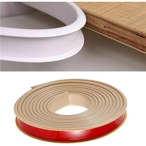Kantenschutzleiste aus TPE in U-Form, geeignet für Schränke, Kleiderschränke, Tischplatten und Sonderformen – Khaki, 5 m × 20 mm (1/5)