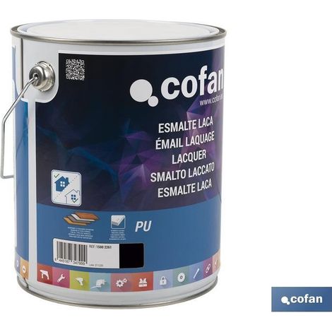 Wasserbasierte schwarze satinierte Lack 4 L