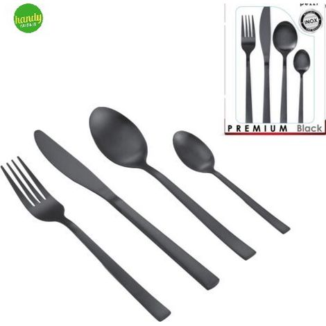 Set posate Kasaviva premium black 24 pz