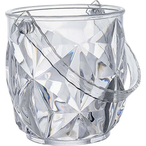Seau à glace portable en acrylique avec poignée, idéal pour les réceptions, les restaurants et les bouteilles de vin, 1,2 L-AquaForge (1/5)