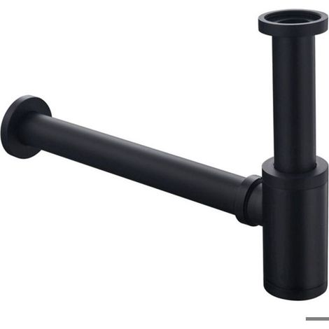 Siphon noir 1 1/4" x Ø 32 mm - Siphon anti-odeurs réglable universel chromé - Siphon anti-odeurs pour lavabo (1/5)