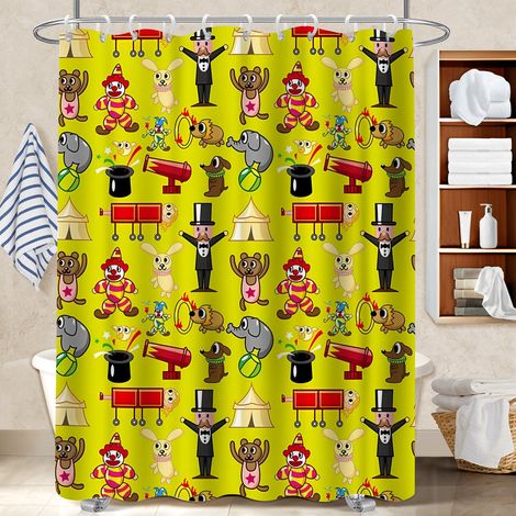 Kit rideau de douche en polyester 180x180 souple et fluide polyester pour salle de bain pour un éveil en douceur le matin (1/5)