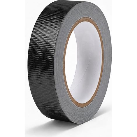 Ruban Aluminium Autocollant Noir Renforcé en Fibre de Verre 30mm x 20m, Isolant Thermique pour Gaines VMC, Tuyaux Ventilation et Étanchéité, Anti-Déchirure (1/5)