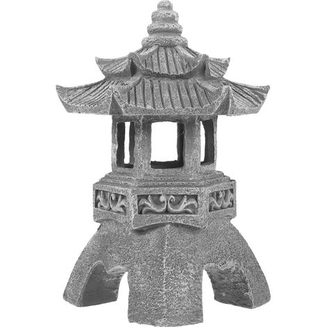 Lampe jardin zen japonaise énergie solaire Sculpture décorative résistante intempéries Lampe solaire allée jardin éclairage paysager (1/5)