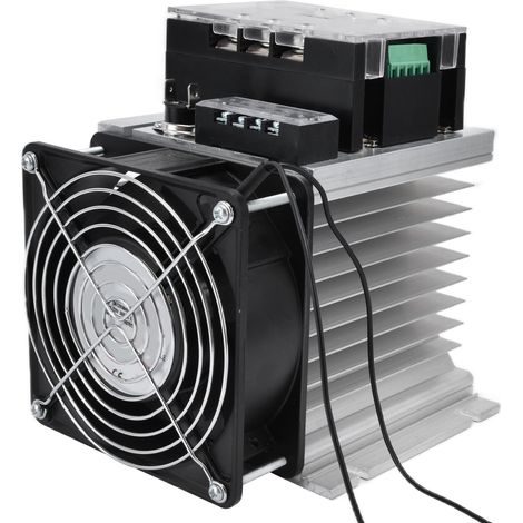 Régulateur de tension SCR Triphasé 380VAC TSR-200WA-H avec dissipateur thermique, Relais à État Solide pour Transformation Électrique, Contrôleur de Puissance Industriel (1/5)