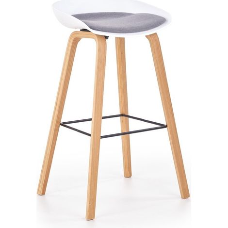 Silla de barra Houston 386 , 81x43x42cm, Tapiz, De madera, Plástico (1/5)