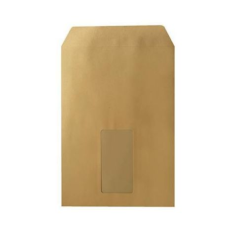 Versandtasche DIN C5 162 x 229 mm (B x H) mit Fenster 90g/m² mit Selbstklebung natronbraun 25 St./Pack. (1/4)