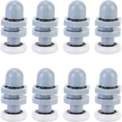 Binari per porte doccia in plastica resistente, cuscinetti scorrevoli per vetri da bagno, pezzi di ricambio (20 mm) (1/4)