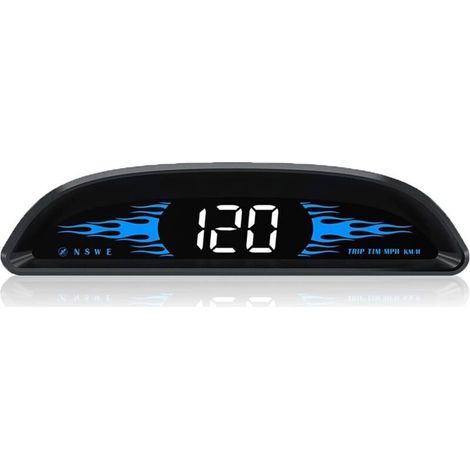 4" Compteur de Vitesse HUD pour Voiture - Affichage Universel du Pare-Brise MPH/KMH - Indicateur de Vitesse numérique - Détecteur de Vitesse GPS - Alarme de survitesse, USB prêt à l'emploi.. (1/4)