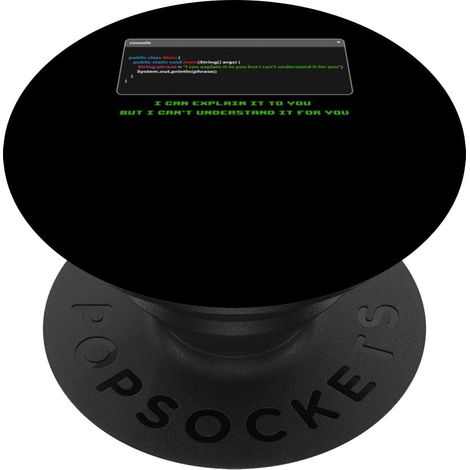 Programmateur informatique drôle bureau bâillon travail sarcasme PopSockets PopGrip Interchangeable (1/5)