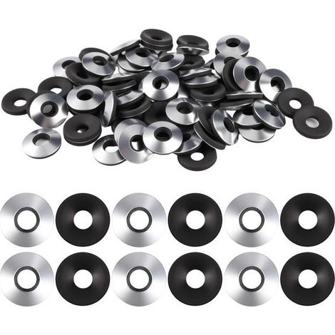 200 rondelles d'étanchéité M6.3 × 16 mm, rondelles métalliques avec joints toriques en caoutchouc. (1/5)